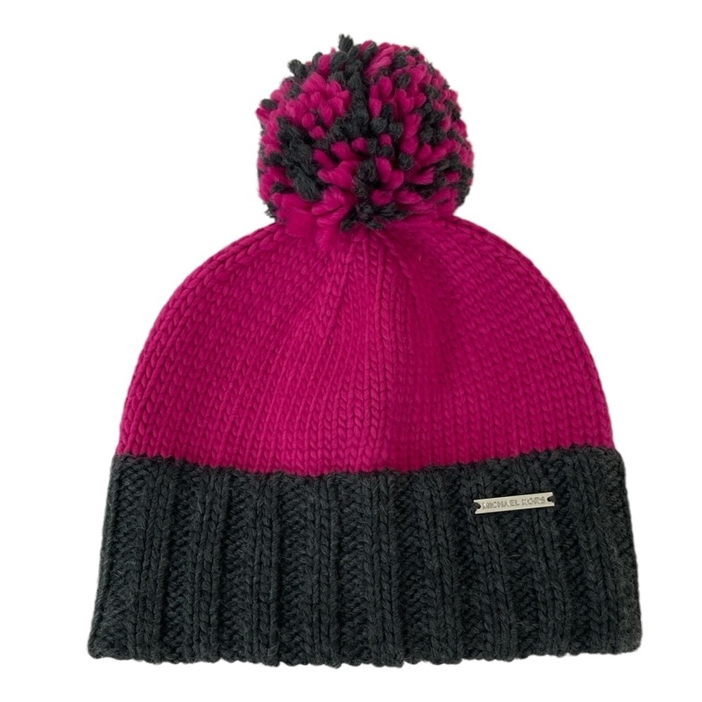 Michael Kors Knit Pink & Gray Beanie Hat